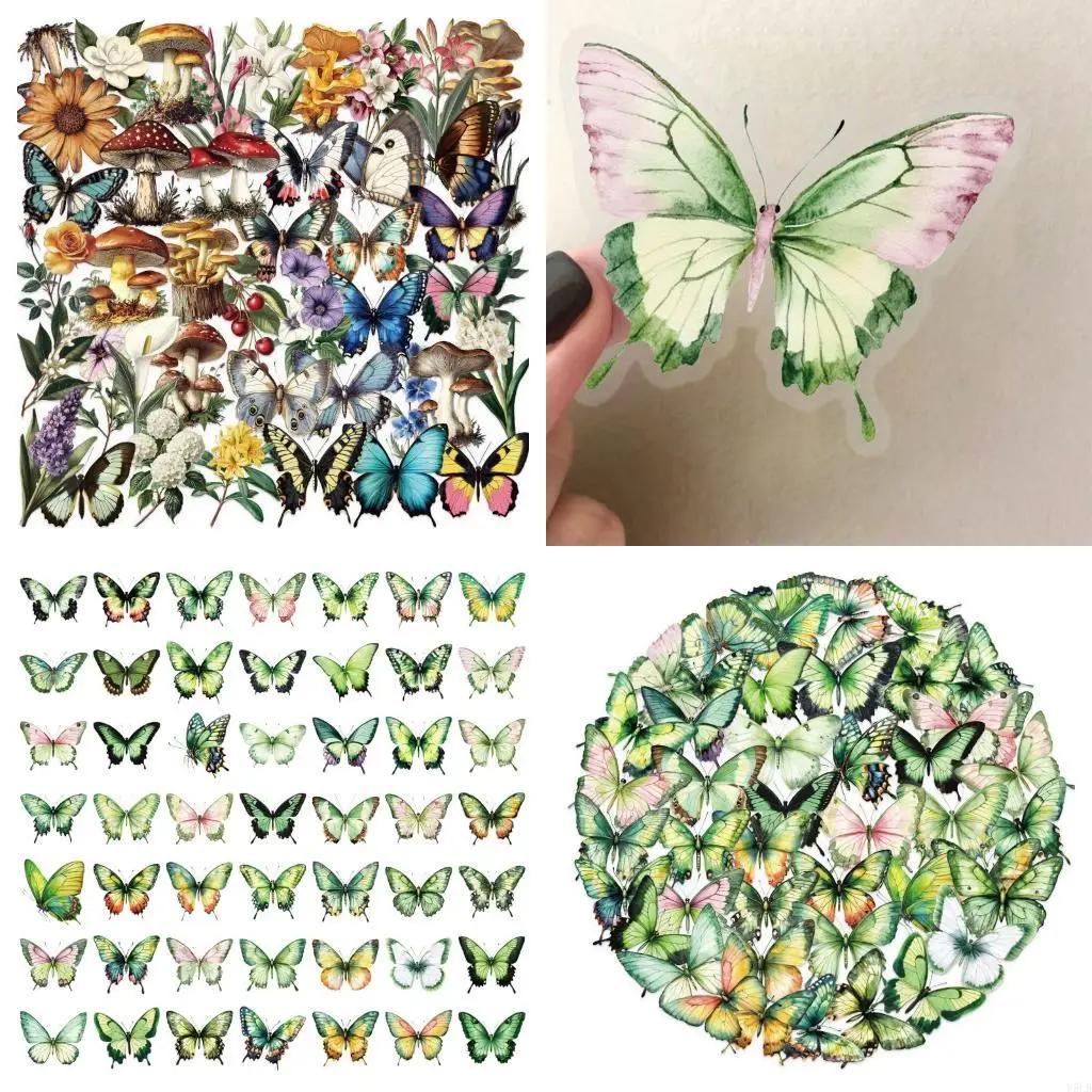 Y5LB Scrapbook Sticker, Artistic Journaling Sticker Book Aesthetic Sticker Decorative Scrapbook Sticker for Adult Student