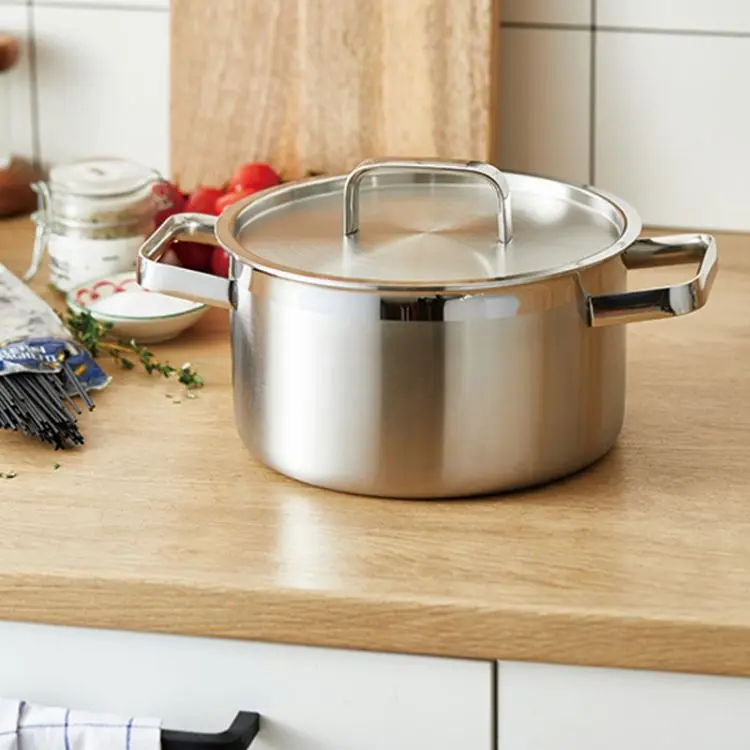 High-end Cooking Pot Cookware  Large Soup Pot Kitchen Gift Stainless Steel Large Capacity Soup Pot