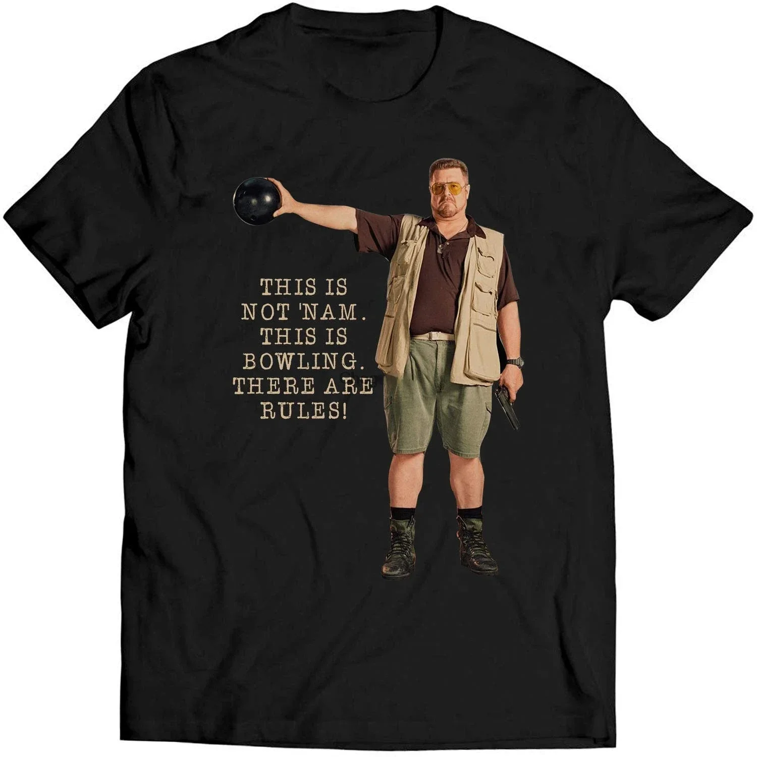 Big Lebowski Walter Sobchak Lovers TShirt This Is Not 'NAM This Is Bowling There Are Rules Vintage Funny Unisex Graphic T Shirts