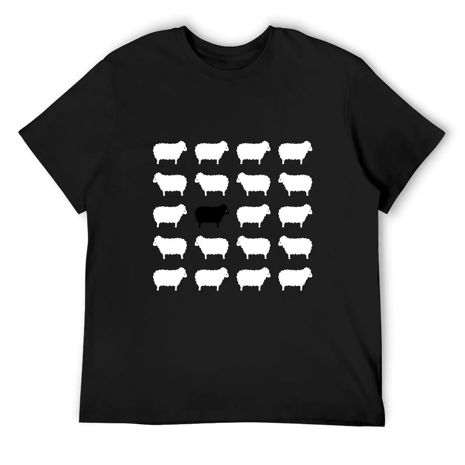 

Black Sheep Sweater Pattern T-Shirt street wear korean fashion t shirt men