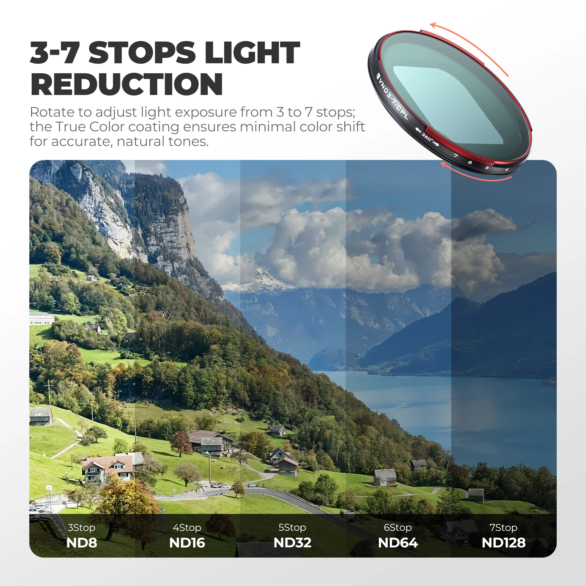Freewell Sherpa VND/CPL Filter 3–7 Stops, kompatibel mit Freewell iPhone Series Hüllen und Genius Rig Cage Fotografie-Zubehör