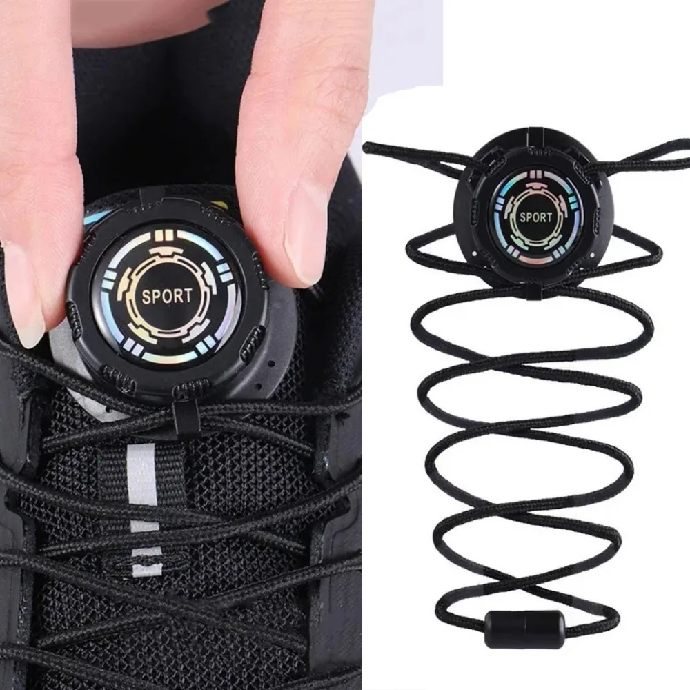 Thick Rope Swivel Buckle Shoelaces, New Upgrade Automatic No Tie Laces for Sneakers, Shoe Accessories for Adults & Kids