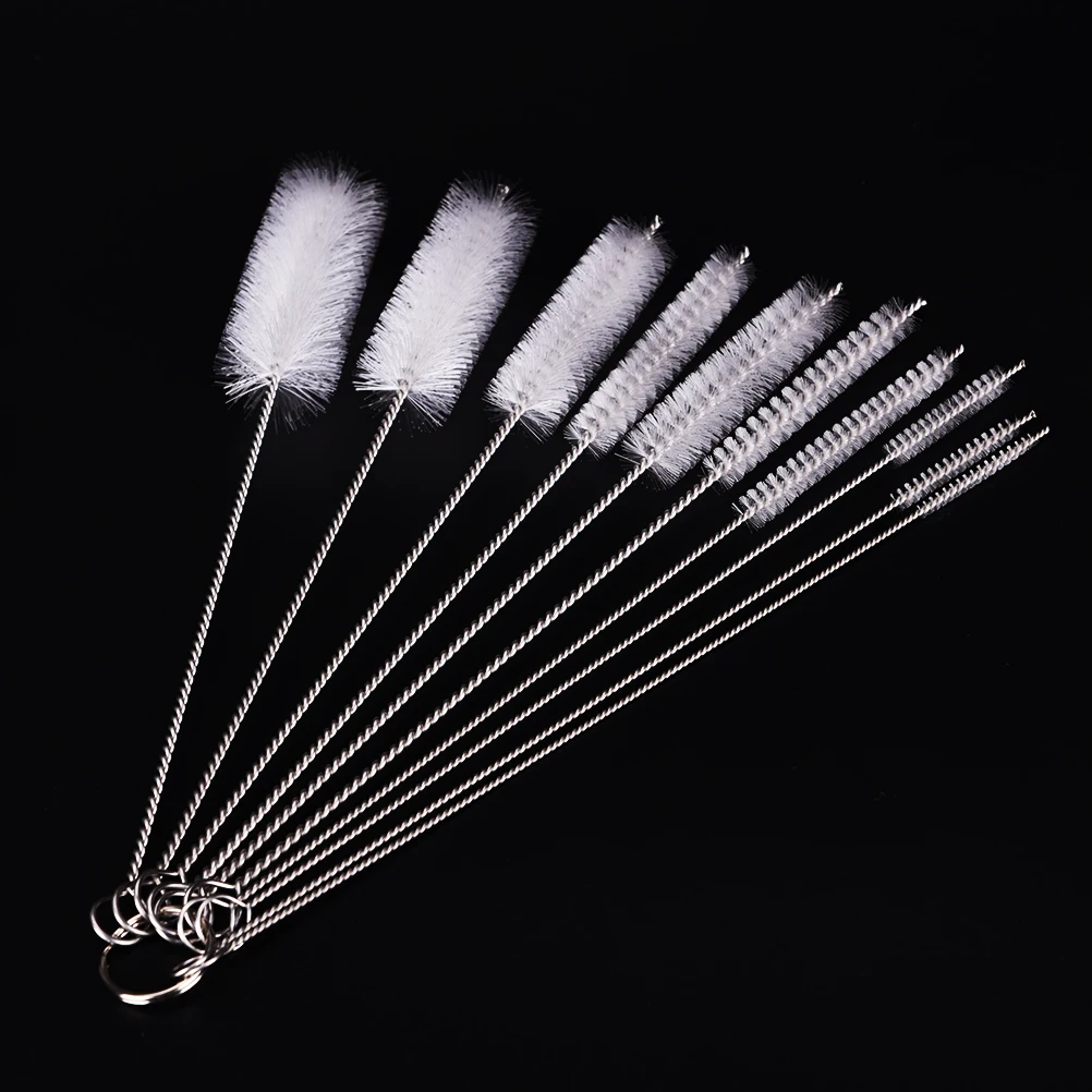 

10 Pcs/Set Test Tube Brushes Metal Clean Glass Fumar Feeding Bottle Test Tube Glass Cleaning Brush