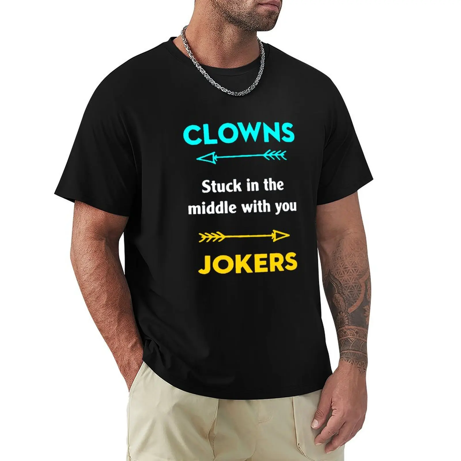 

Copy of Clowns to the left Jokers to the right T-Shirt kawaii clothes summer top Aesthetic clothing mens t shirts