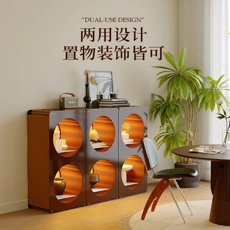 Rak pajangan bercahaya Nakajima untuk toko bata dan semen, pameran produk, sampel, dan perhiasan.