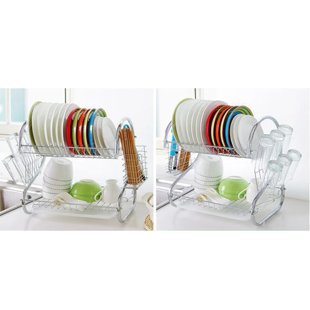 

Dish Drying Rack dish drying shelf Dish Drainer Stand Cutlery Holder Organizer Kitchen Dish Dryer