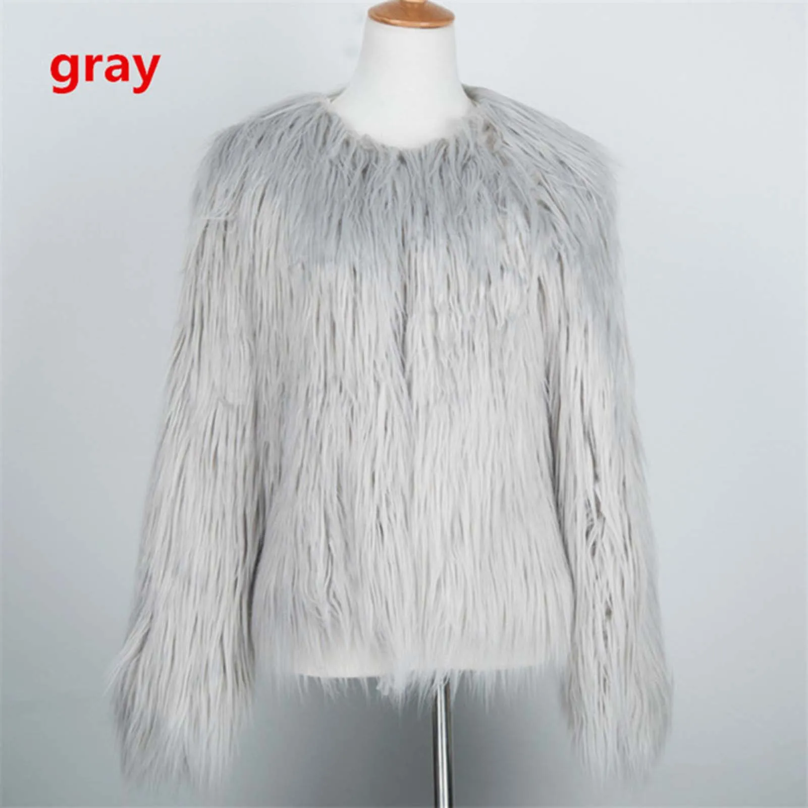 Women's Long Sleeve Faux Fur Coat Imitation Fur Clothing Winter Outwear Coat for an Chic Winter Look