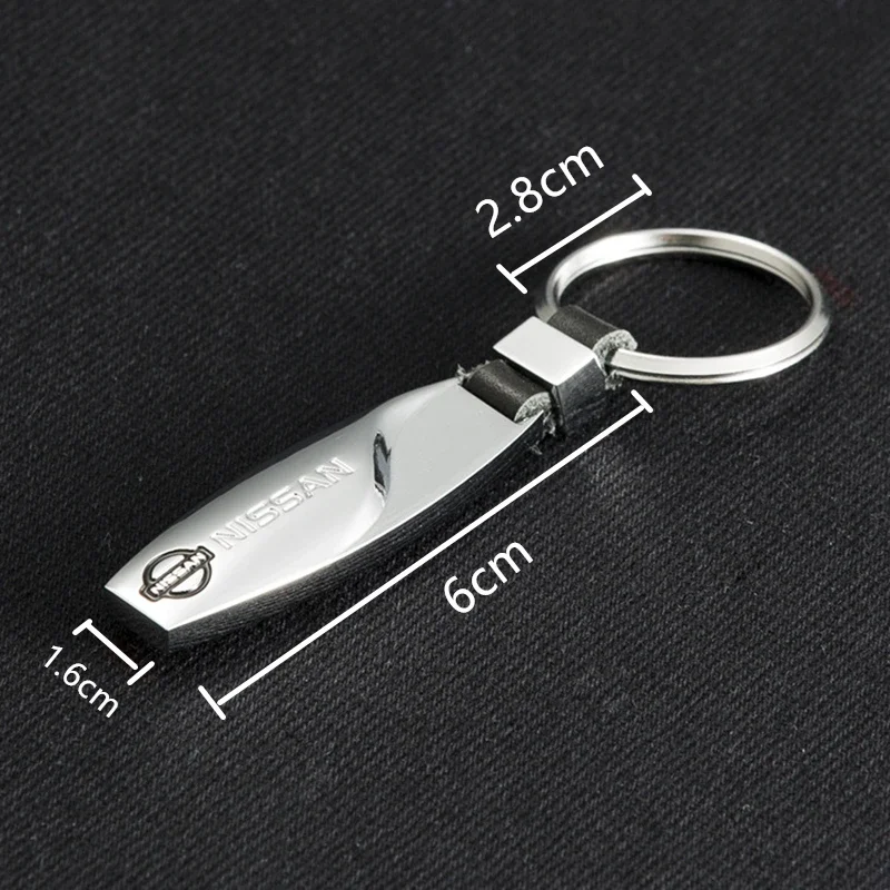 Alloy Car Styling Keychain Key Rings for Nissan Qashqai Note Elgrand Leaf Juke Patrol Micra X Trail T32 Tiida Navara Decoration