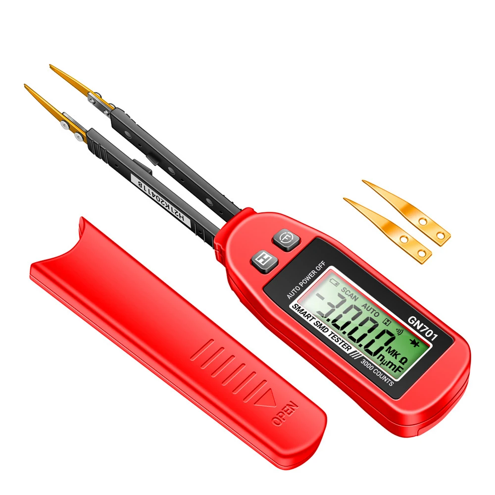 3000 Counts GN701 Smart SMD Tester Multimeter Handheld Patch Test Resistance Capacitance Continuity Diode Test Meter Tools