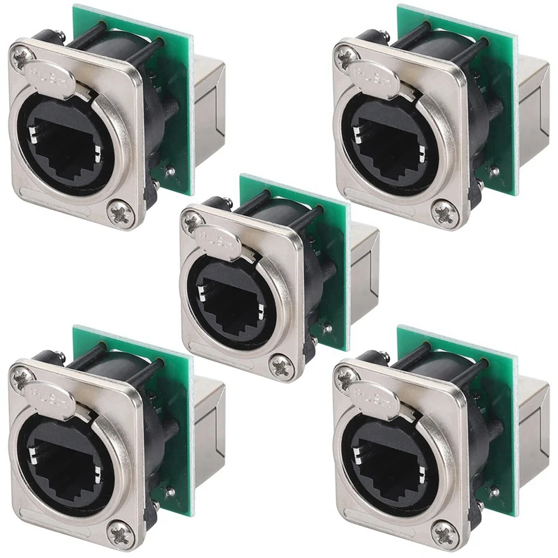 

Ethercon Rj45 Chassis Socket,D-N8FDP RJ45 Feed/Pass Panel Mount Jack,D Series Cat5 RJ45 Vertical Panel-Mount Connector Durable