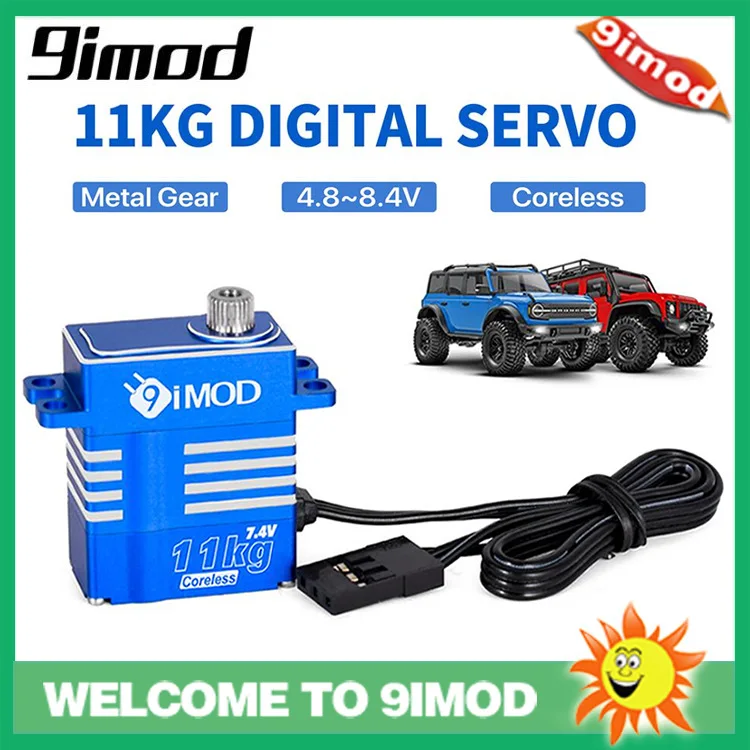

9imod 11kg All-Metal Coreless Digital Servo with 180/270 Degree Controllable Angle for 1:8/1:10/1:12 RC Car