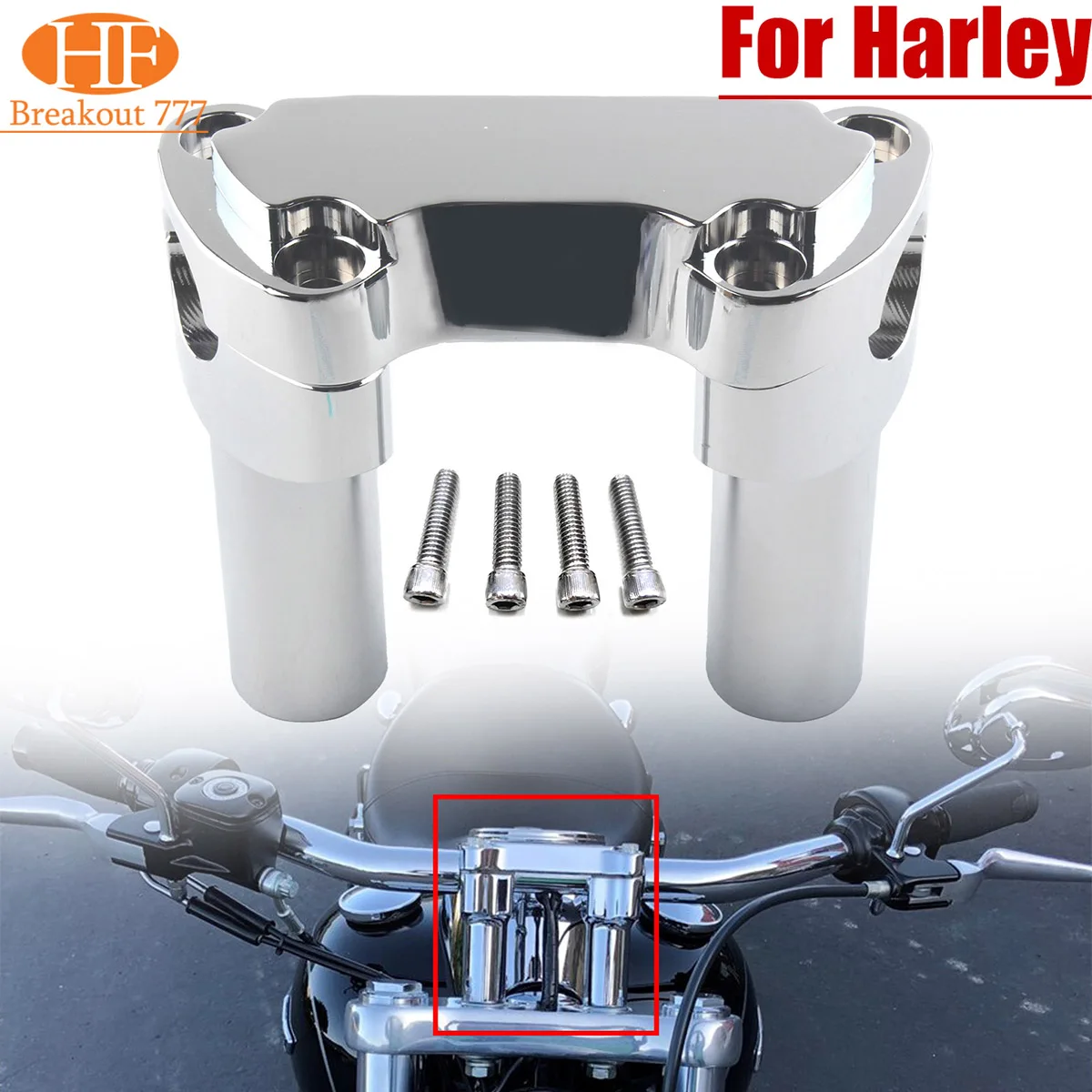 

3.5" Motorcycle Accessories Handlebar Riser Motorbike Part For Most Harley-Davidson Dyna Street bob Softail Sportster 4 Style