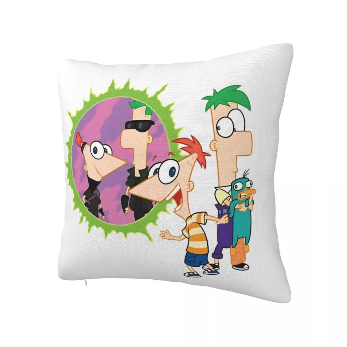 P-Phineas و F-FerbS كيس وسادة موردن غطاء وسادة البوليستر تصميم غطاء الوسادة سادات لكرسي أريكة ديكور المنزل