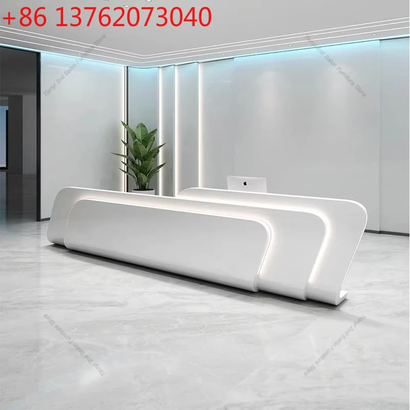 

Простая современная стойка-ресепшн для салона красоты, медицинского центра, магазина одежды, кассовый прилавок, креативная офисная мебель