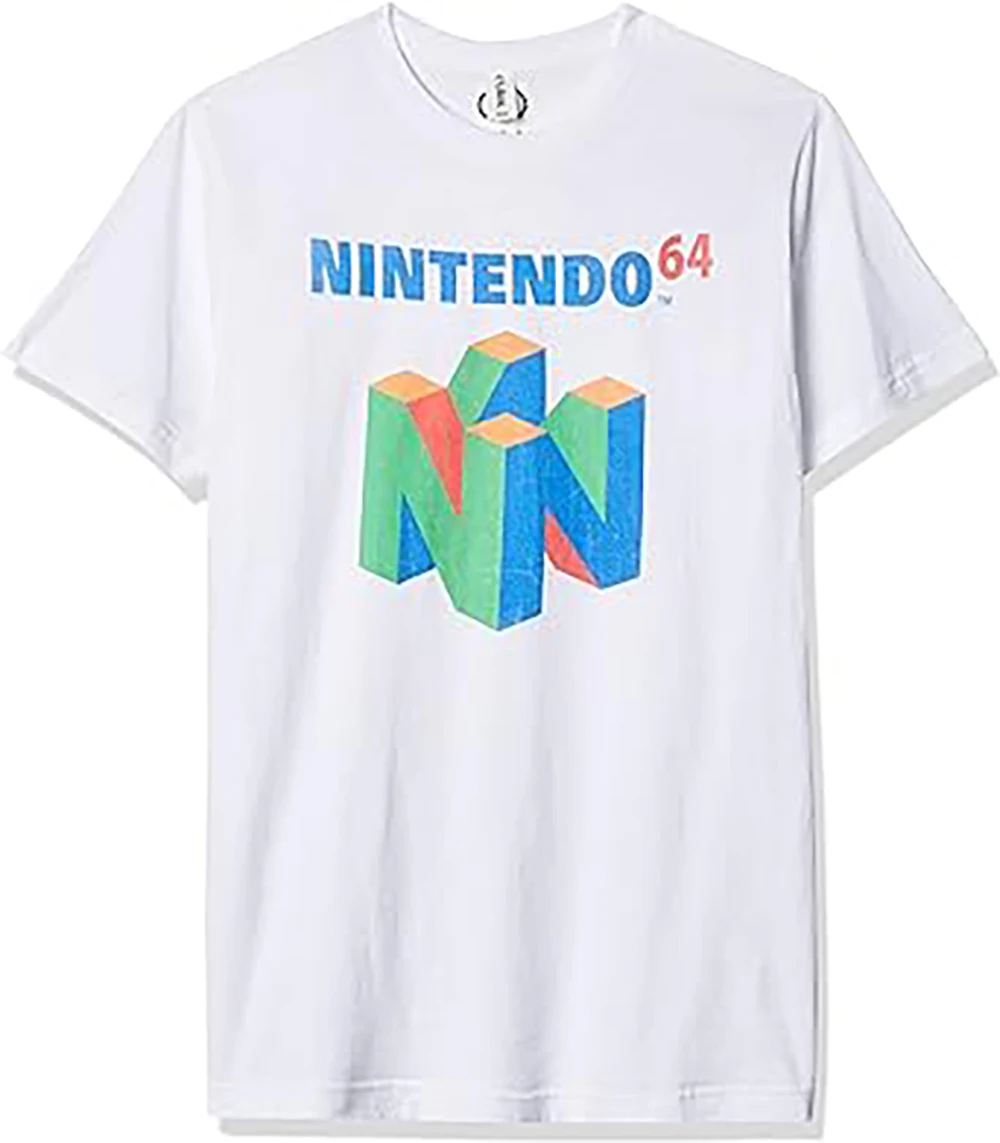 JRJZ Summer Men\'s T-Shirt New Fashion Printed Nintendo Men\'s N64 Logo Short Sleeve Casual Pure Cotton T-Shirt For Men #913113