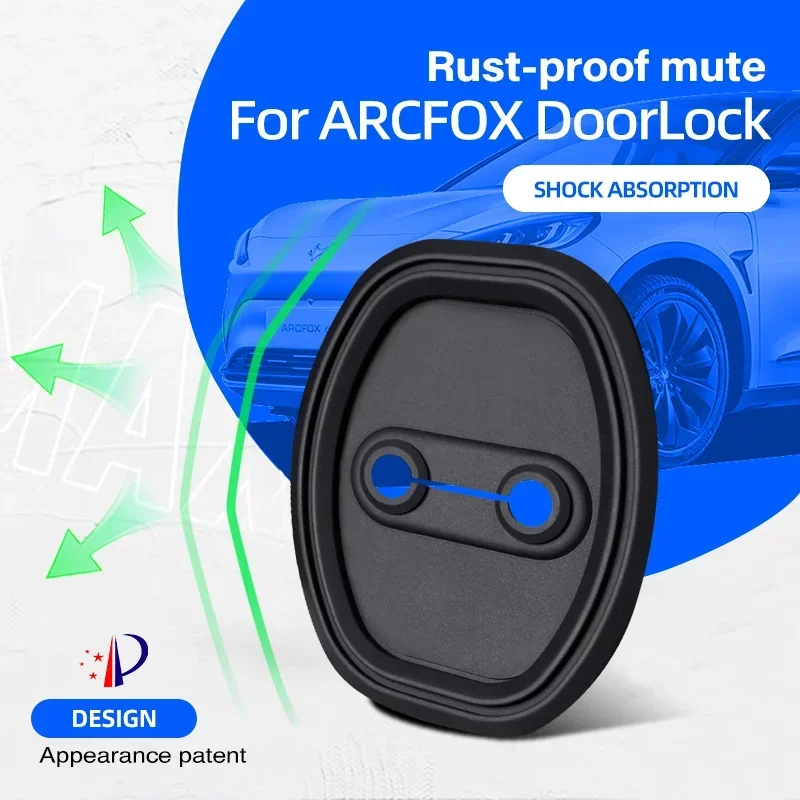 Sílica Gel Door Lock Case, Tampa da fechadura da porta do carro, Protetor de braço de verificação da porta, ARCFOX S ARCFOX T ARCFOX T5