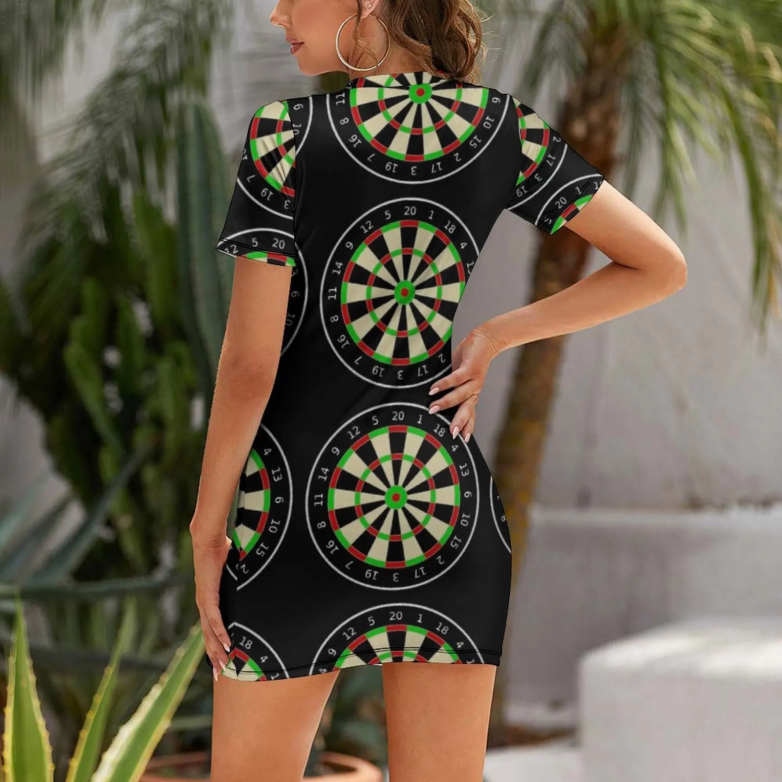 Dartboard Short Sleeved Dress prom dresses Women's dresses Dress