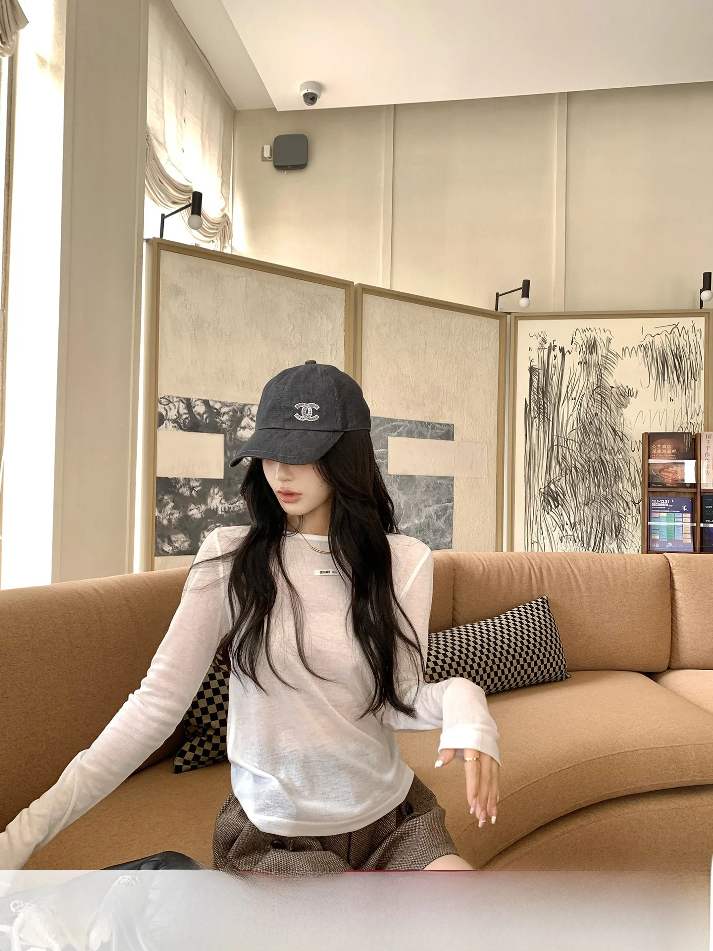 

Женская тонкая полупрозрачная трикотажная футболка Anneop с длинным рукавом и круглым вырезом для весеннего базового слоя