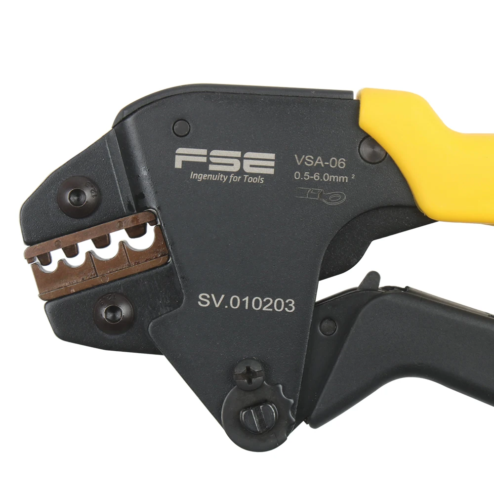 Pinza a crimpare VSA-06 0,25-6mm2 23-10AWG per terminali non isolati morsetto mini utensili di tipo autolegolanti per risparmiare manodopera