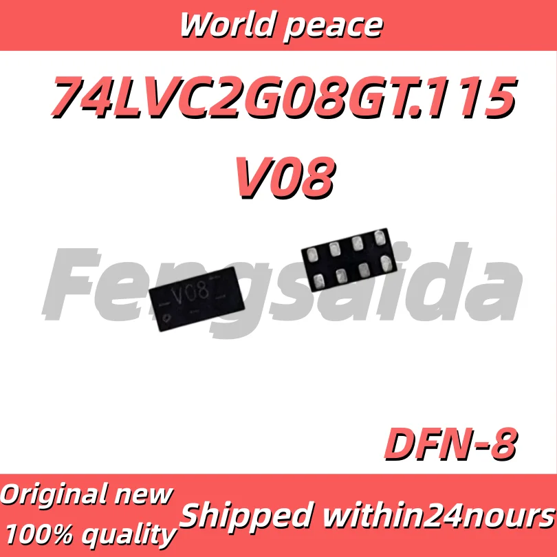 (1-10pcs)100% Brand new original 74LVC2G08GT.115 Silk screen V08 VO8 DFN8 In-stock chip IC