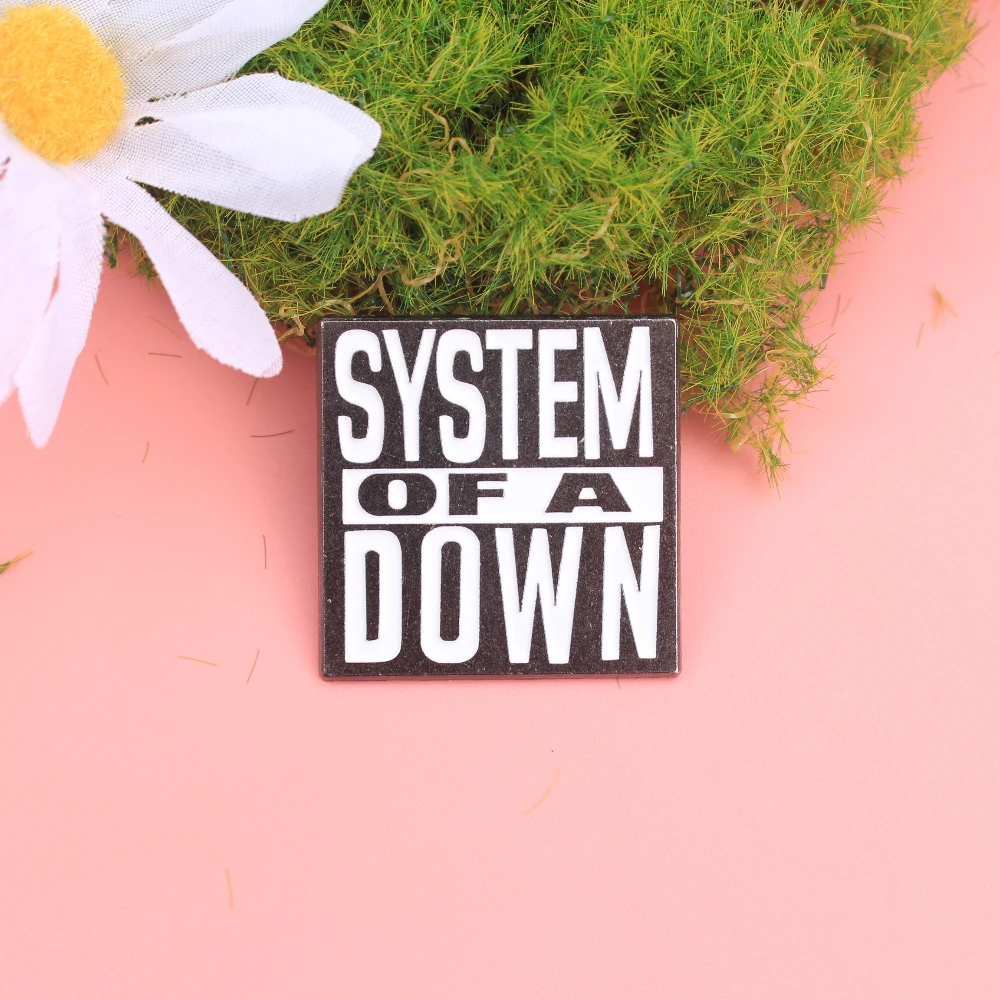 �SYSTEM OF A DOWN“-Abzeichen und Brille Emaille-Brosche Brosche Tasche Kleidung Revers Klassischer Cartoon-Schmuck-Brosche – Detail 2