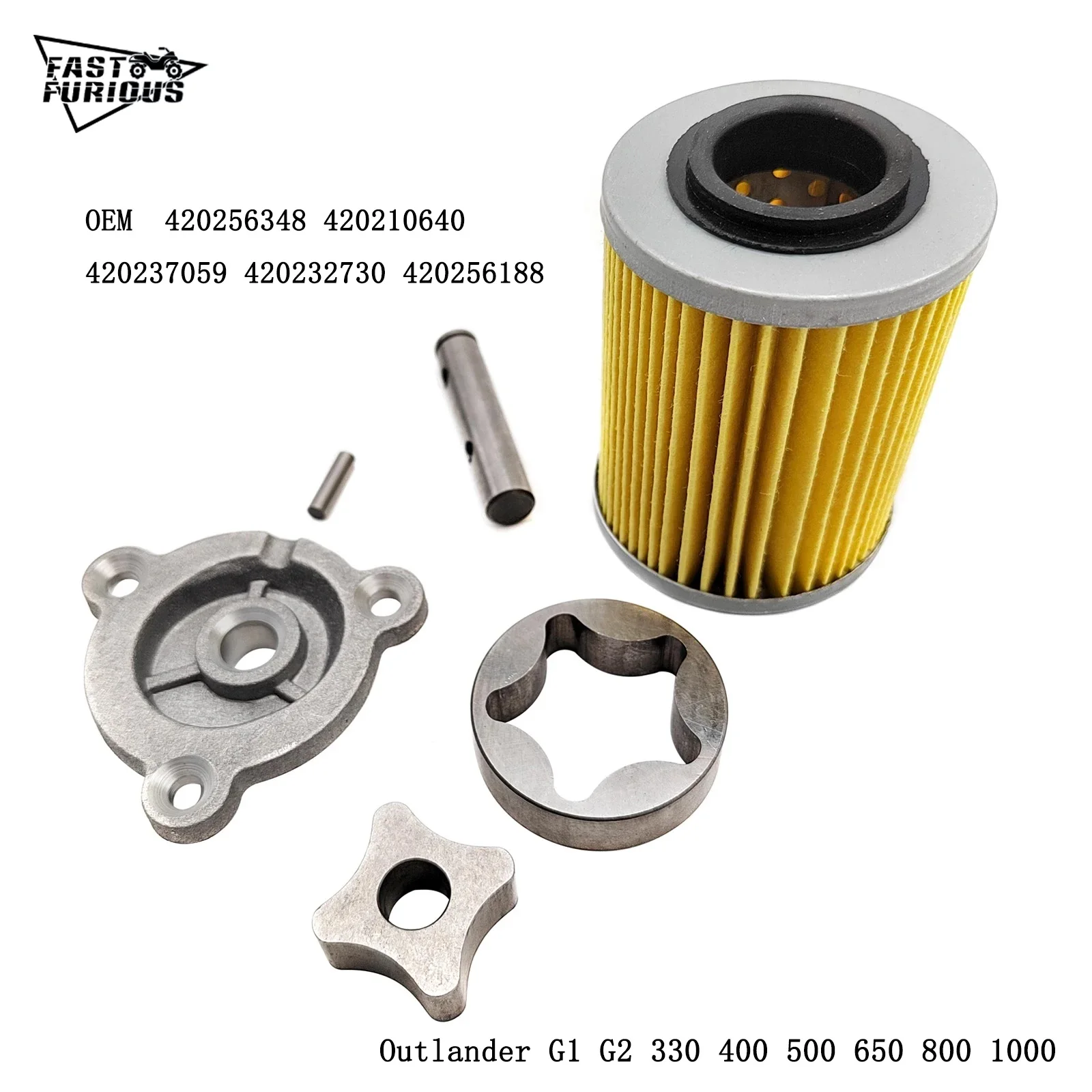 

Oil Pump Kit For ODES 800 1000 ATV UTV Oil filter Oil pump rotor/ cover / Shaft 420256348 420210640 420237059 420232730 42025618