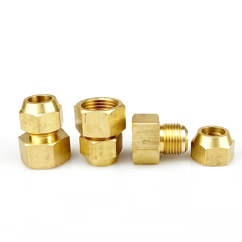 6/8/10/12/16mm To 1/2" BSP Female Thread Brass Pipe Fitting Flare Connector Coupling Adapter