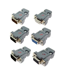 2PCS DB9 d-sub connectors Plug rs232 9 pin jack socket adapter female Male DP9