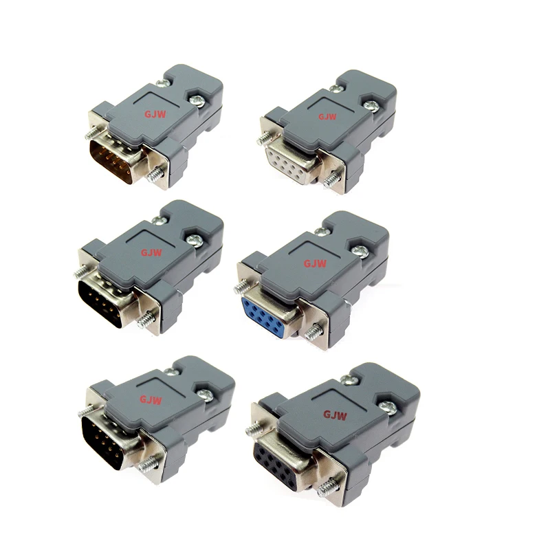 2PCS DB9 d-sub connectors Plug rs232 9 pin jack socket adapter female Male DP9