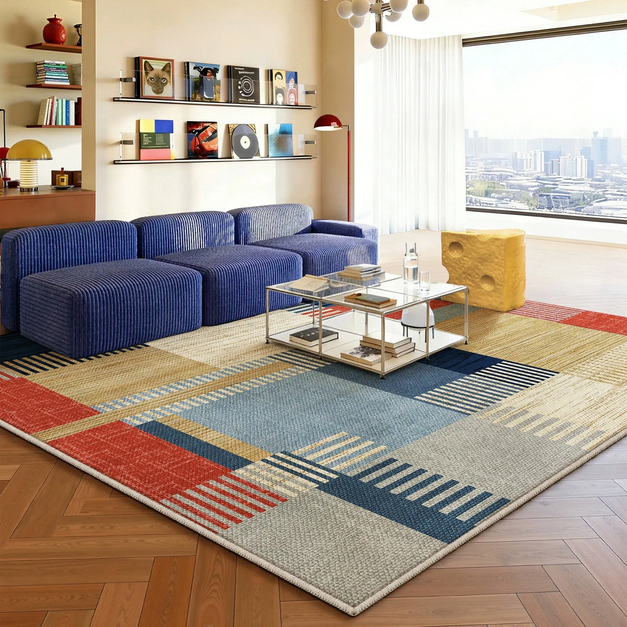 Checkered Plaid Rugs Living Ro - Commercial Printing Online recension och pris