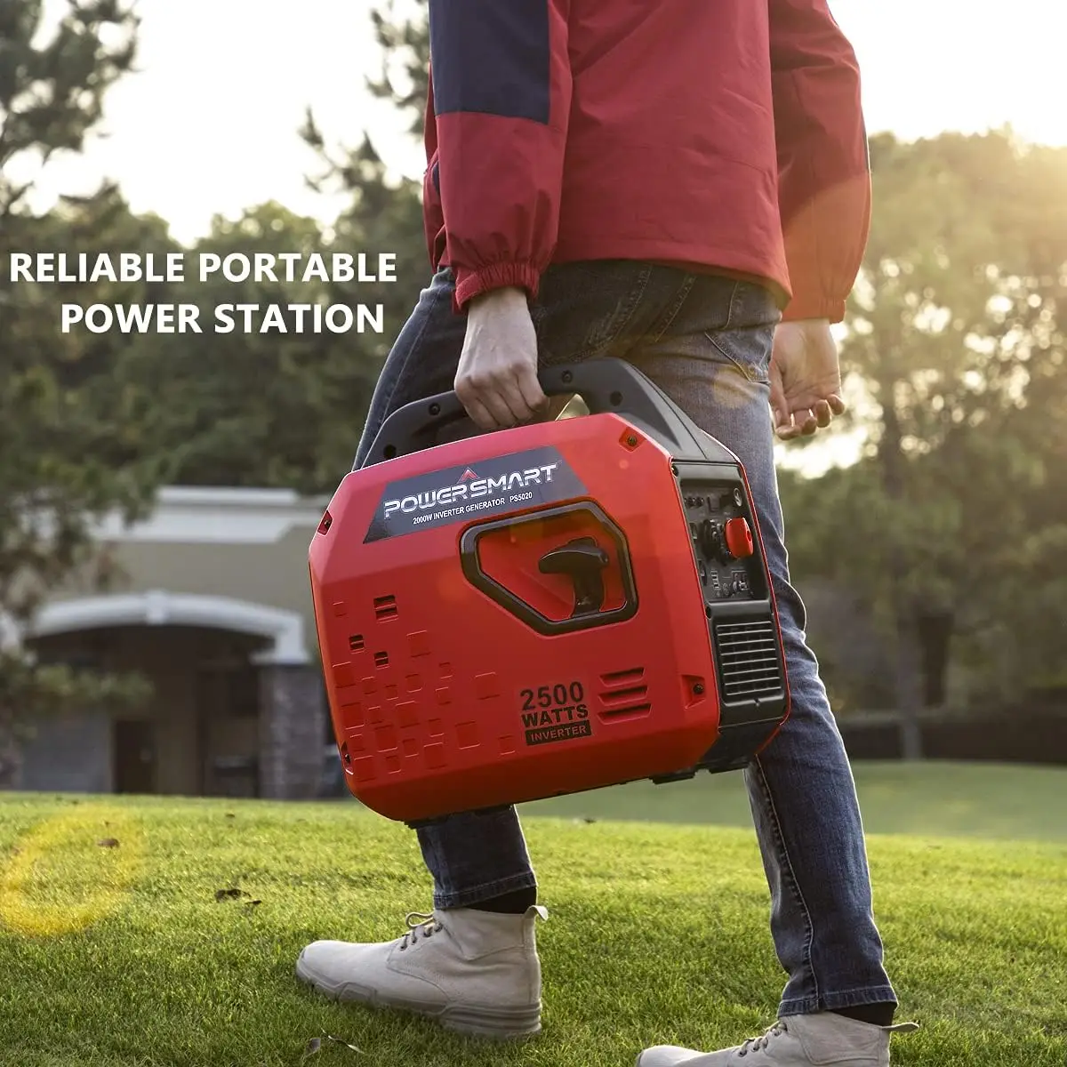 2350W Super-Quiet Portable Inverter Generator with CO Protect, Gas Powered, Small Generator for Camping