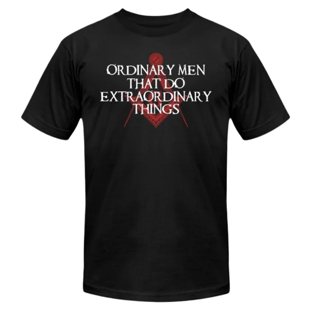 Freemason Square & Compass Symbol Masonic Mason Quotation T-Shirt 100% Cotton O-Neck Short Sleeve Summer Casual Mens T-shirt