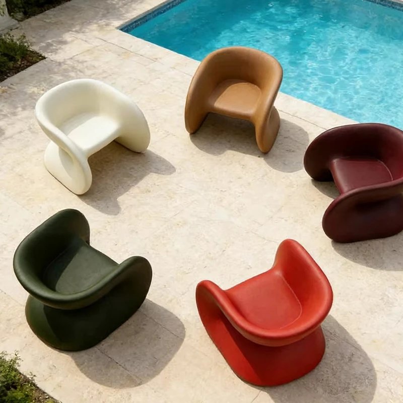 

Designer armchairs, waterproof pictographic chairs, Nordic luxury garden chairs, casual seating, modern outdoor furniture