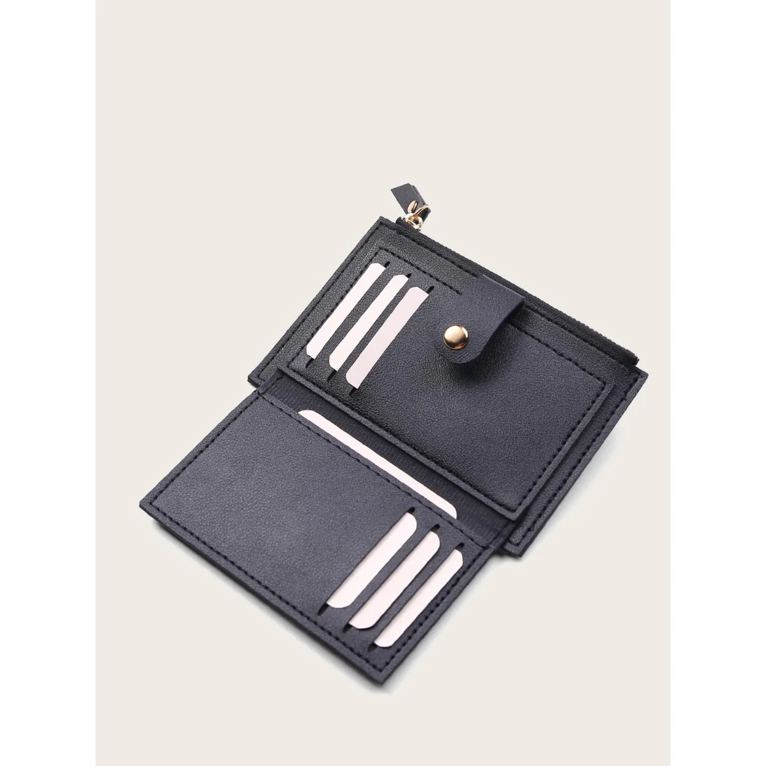 

Slim Lightweight Portable Cash ID Card Card Slot Bifold Coin Pocket Short Wallet Small Pouch Small Pocket Wallet