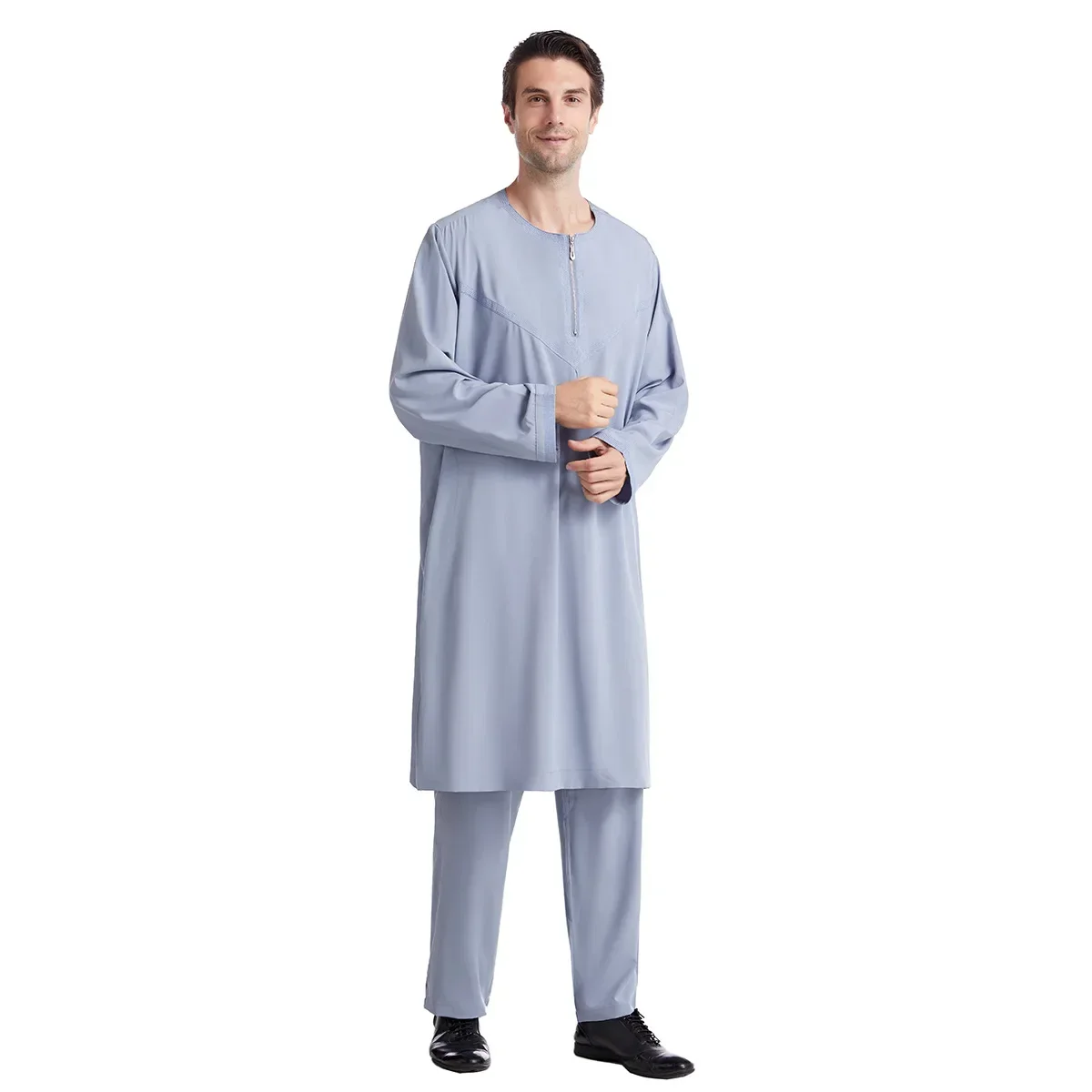 Conjunto de robe bordado do Oriente Médio masculino, Robe árabe, Novo estilo, Dubai, Vestes muçulmanas paquistanesas, Turco, Marroquino, Vestuário muçulmano