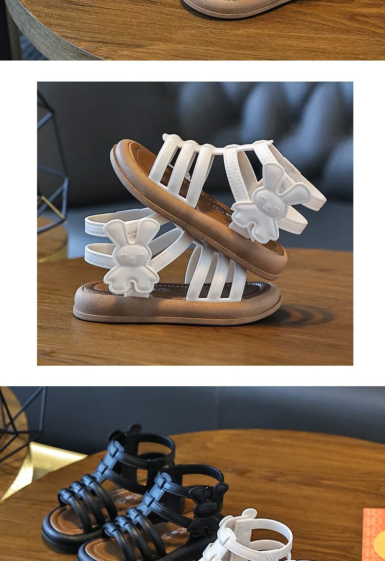 1-10 Jahre Mädchen-Sandalen Sommer Neue Coole Modische Prinzessinnen-Schuhe für Schülerinnen Flache Sandalen Freizeitschuhe – Detail 17