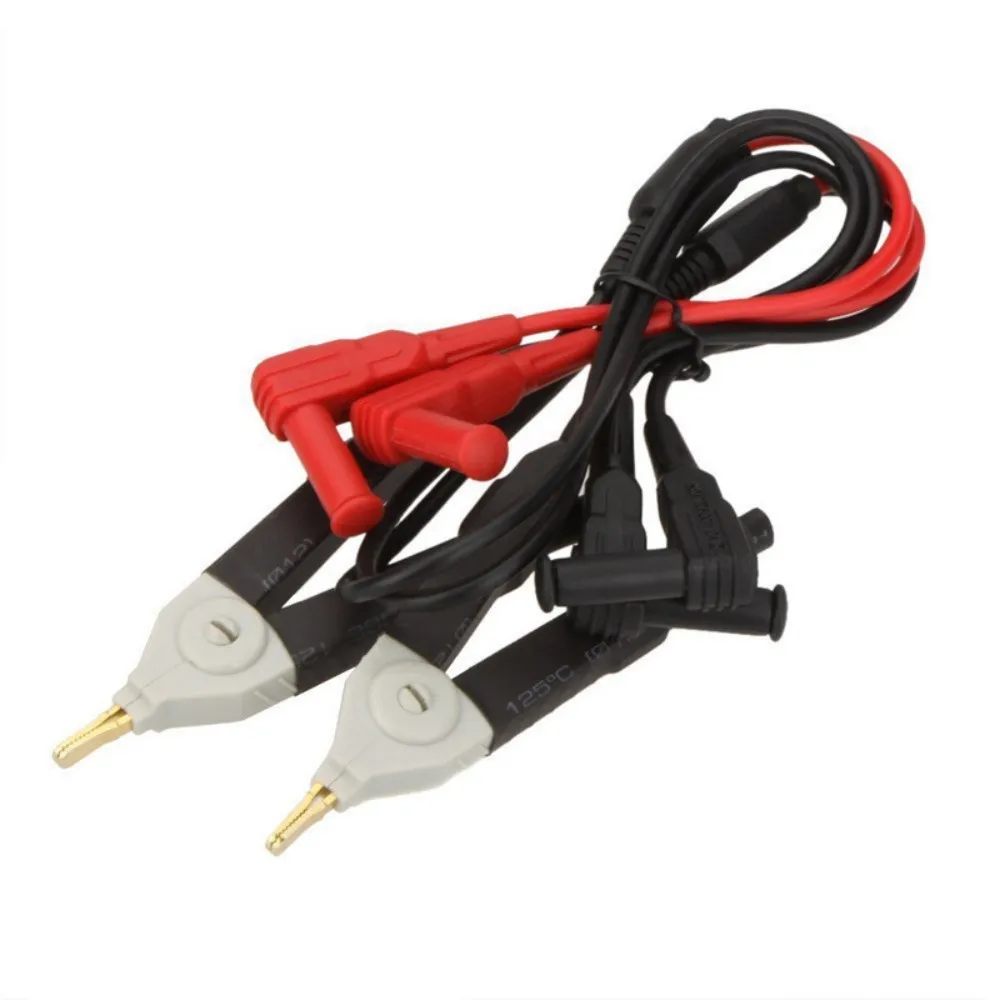 Kelvin Test Alligator Clip Four Wire LCR Bridge Test Clamp Red Black 15mm Opening 4mm Standard Banana Plug for Testing Tool