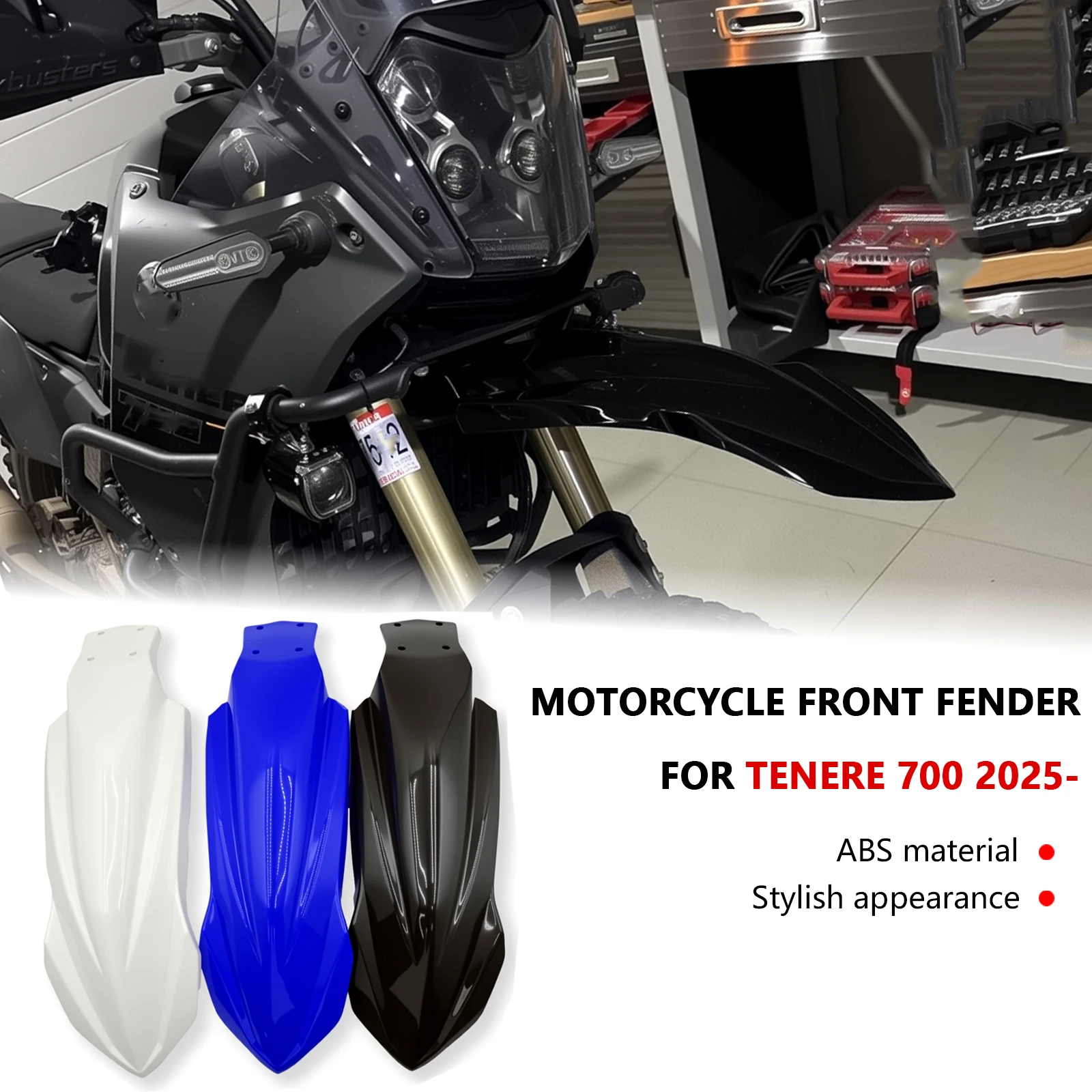 

New Accessories Motorcycle Front Fender High Fender Mudguard Splash Guard Protector FOR TENERE700 Tenere 700 T700 2025