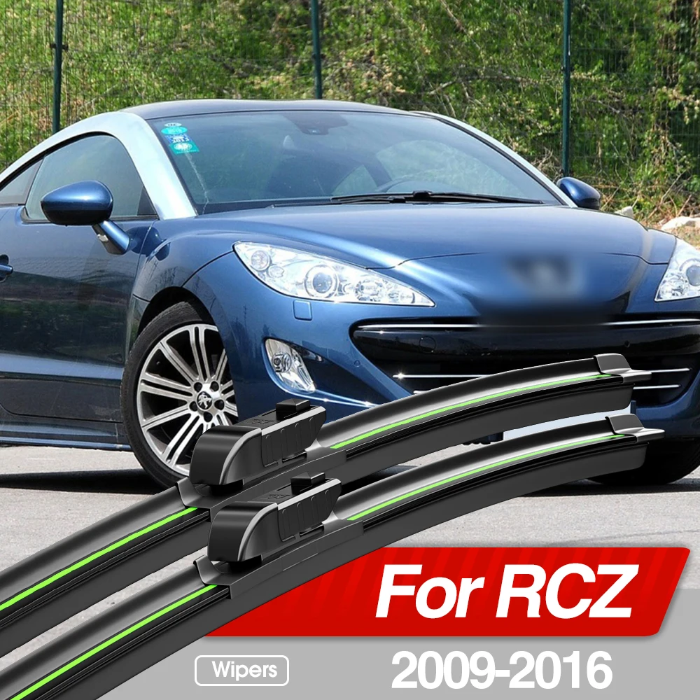 

For Peugeot RCZ 2009-2016 Front Windshield Wiper Blades 2pcs Windscreen Window Accessories 2010 2011 2012 2013 2014 2015