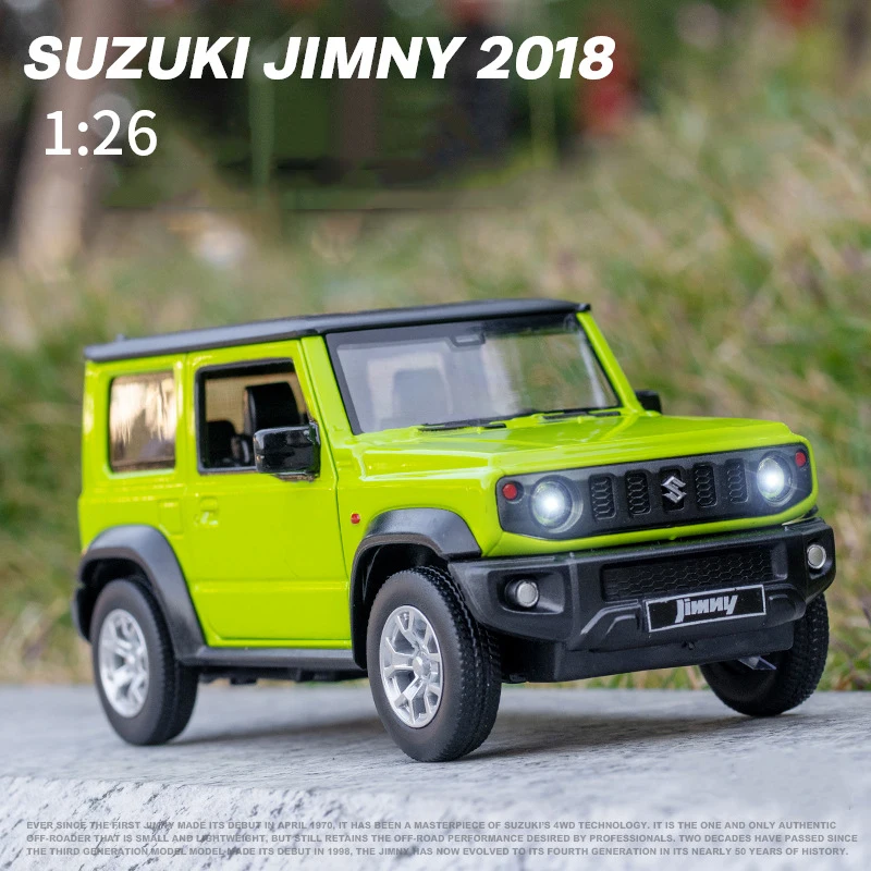 

1:26 Car Model For Jimny SUV Toy Alloy Car Diecasts & Toy Vehicles Wheel Steering Sound and light Car Toys For Kids Adults Gifts