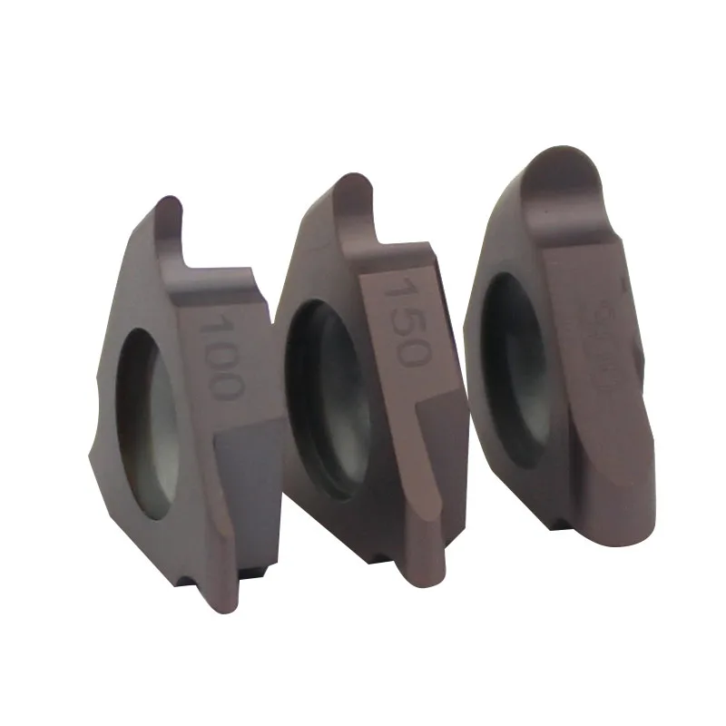 أدوات قطع مخرطة CNC للقطع المستدير الضحلة ، إدراج كربيد مثلث للصلب ، TGF32R050 R0.25 إلى TGF32R300 R1.5 ، 10 ts