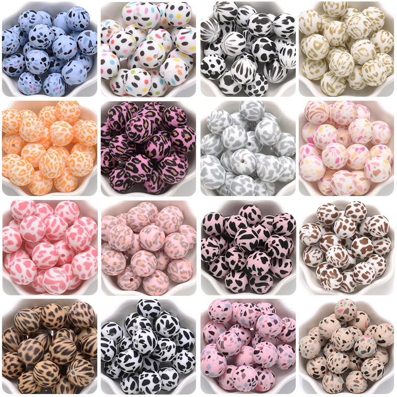 50/100/200/500/1000Pc Silicone Round Beads 12/15/19mm Eco-Friendly Bead For Bracelet Pacifier Chain Component DIY Jewelry Making