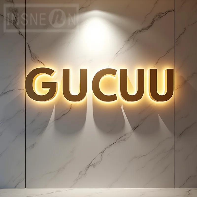 Custom LED Light Up 3D Metal Letters Sign For Outdoor Business Storefront Waterproof Illuminated Backlit Signage