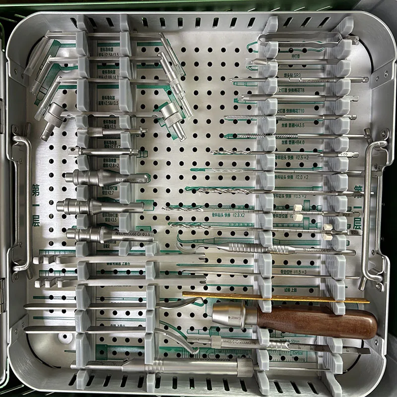 Medical Orthopedic Small Fragment Instrument Set Screw Box For Upper Limb Trauma Fracture Fixation Surgery Autoclavable Kit