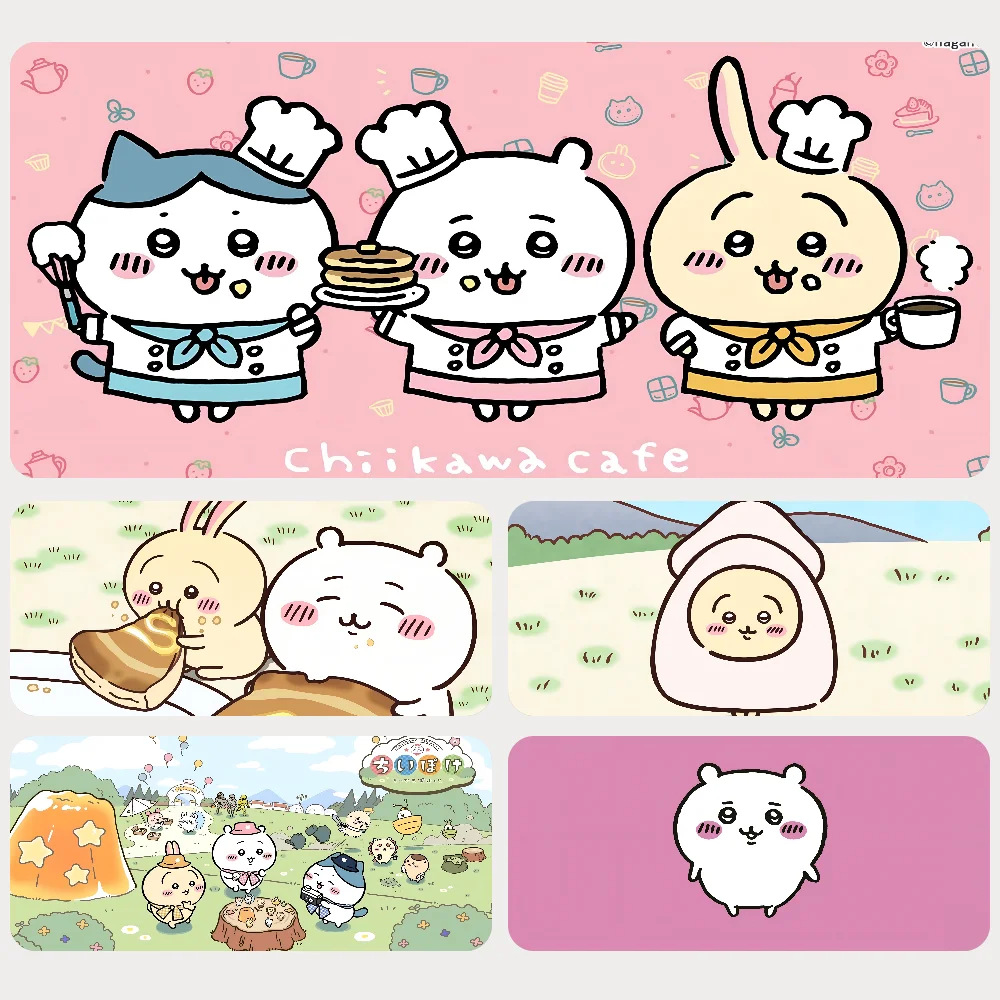 

Japan Comics Cute Chiikawas Mousepad Mouse Mat Desk Mat With Pad Gaming Accessories Prime Gaming XXL Keyboard Pad Padding Mat