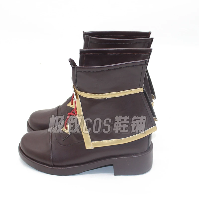 Linnea Cosplay Shoes Game Genshin Impact Cosplay PU Leather Shoes Halloween Carnival Boots Big Size Custom Made