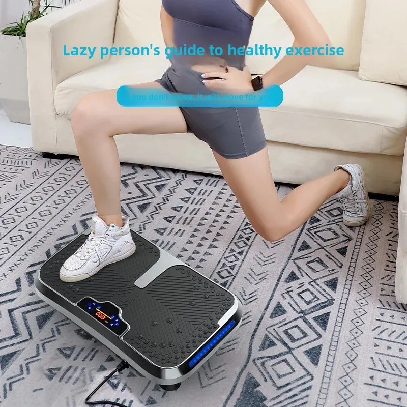 Portable Household Intelligent Rhythmic Vibration Plate, Full-Body Shaking Machine for Lazy Home Fitness Workout，Body Building
