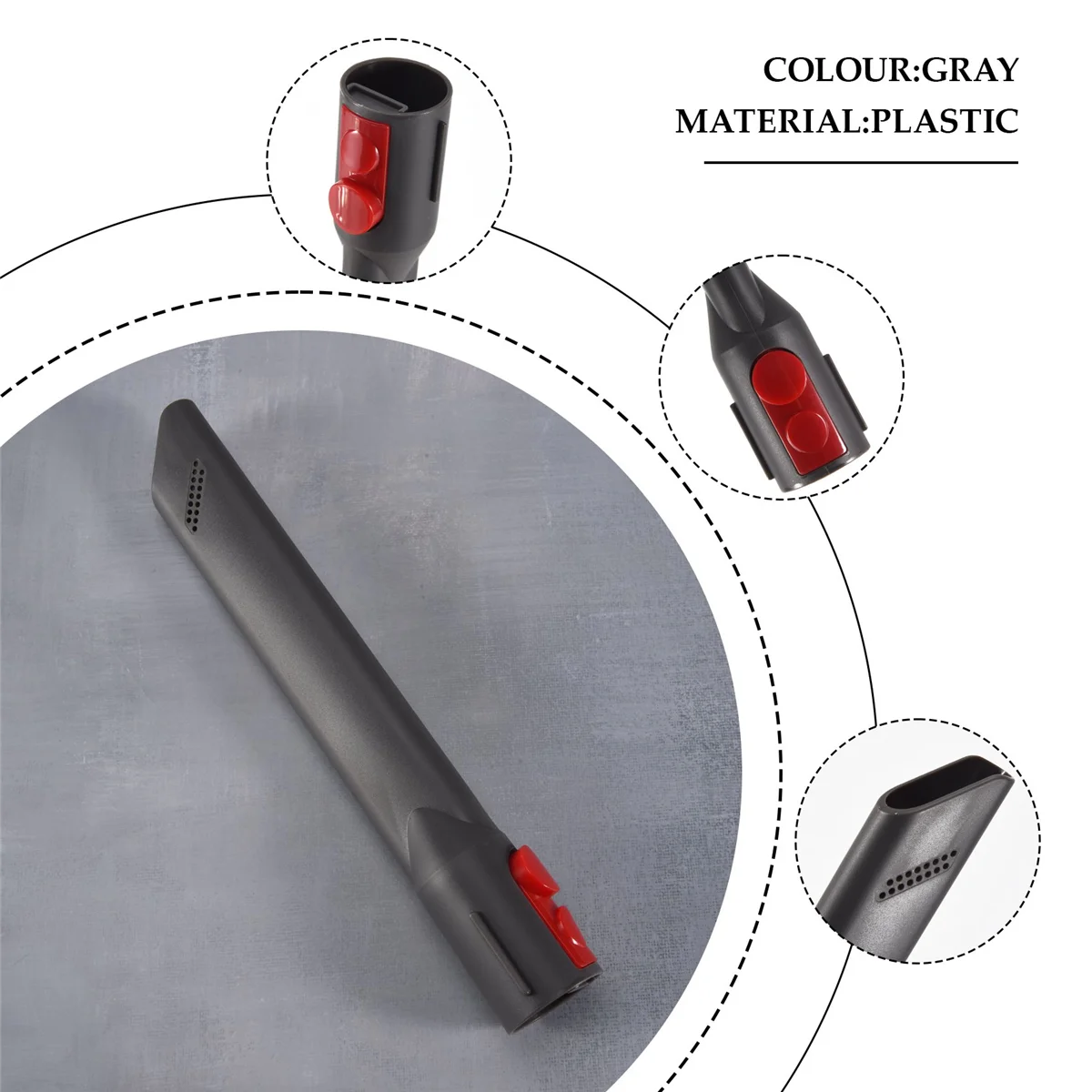 Quick Release Crevice Tool Compatible for Dyson V11 V10 V8 V7 Vacuum Cleaner, Replacement Vacuum Attachment Accessories