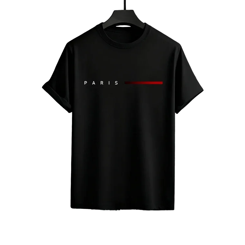 Zomer Heren Trainingspak Ronde Hals T-shirt en Sportshorts Heren Thuis Outdoor Comfort Casual Outfit Parijs Print T-shirts Co-ords