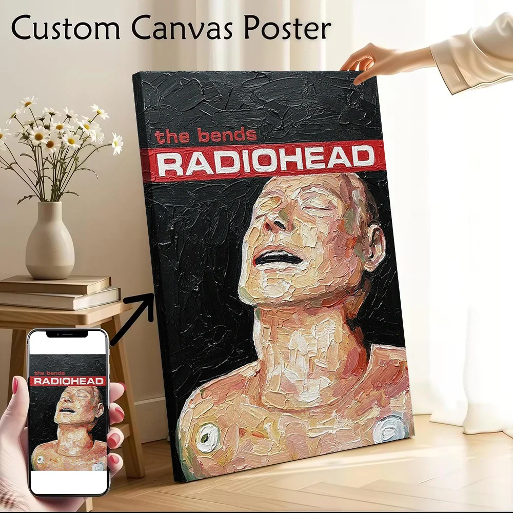 Radiohead The Bends Album Cover Painting Canvas Wall Art Poster Personalized Photo Printing Perfect Gift for Decor Luxury Mural